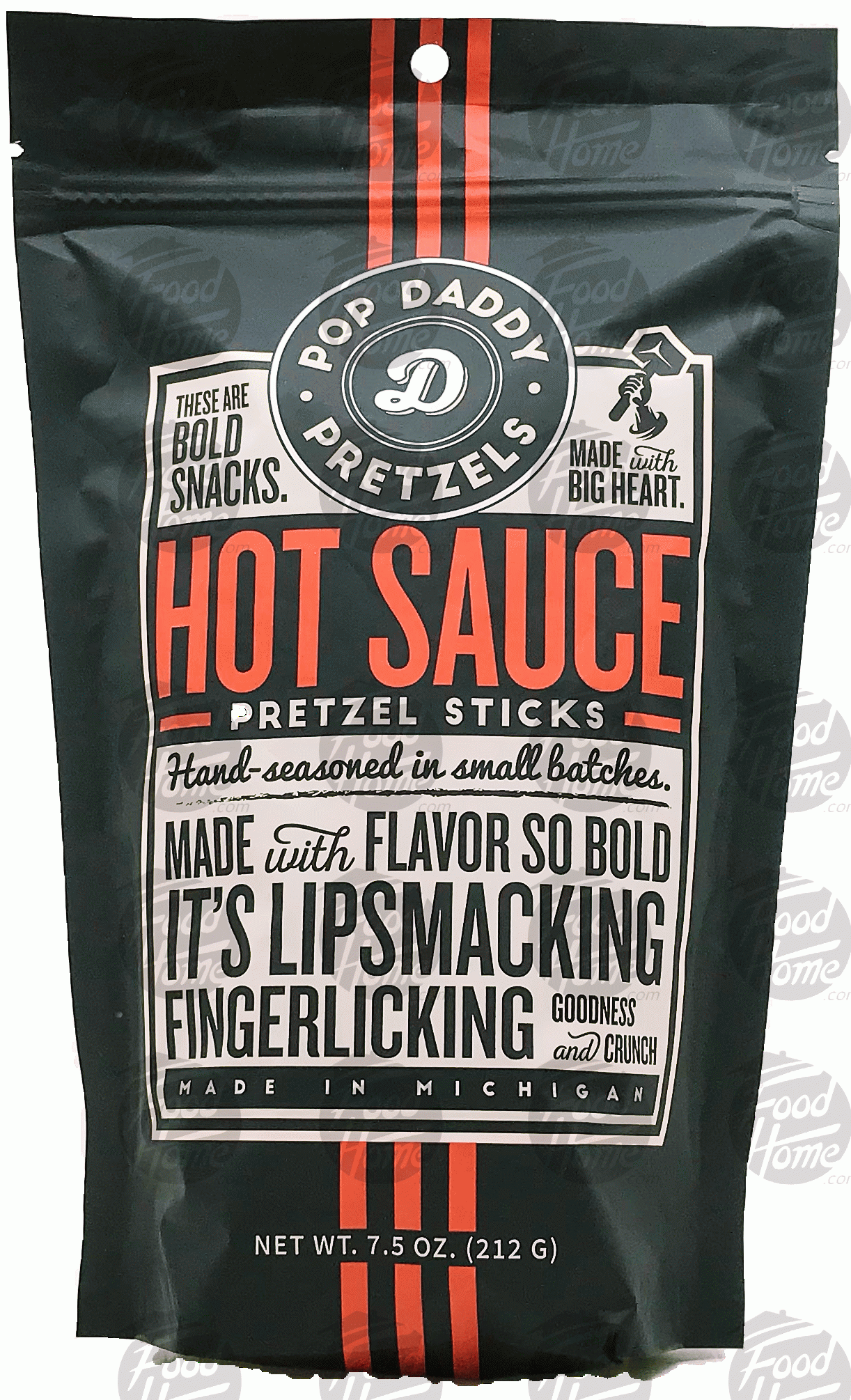 Pop Daddy  hot sauce pretzel sticks, resealable bag Full-Size Picture